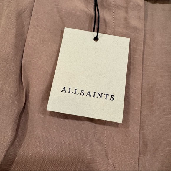 AllSaints‎ Deri Lyn Cuff Suit Tailored Shorts Tan Size 8 NEW NWT - Picture 7 of 11